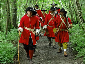 Scottish Government Red Coat Soldiers in the Pass of Killiecrankie